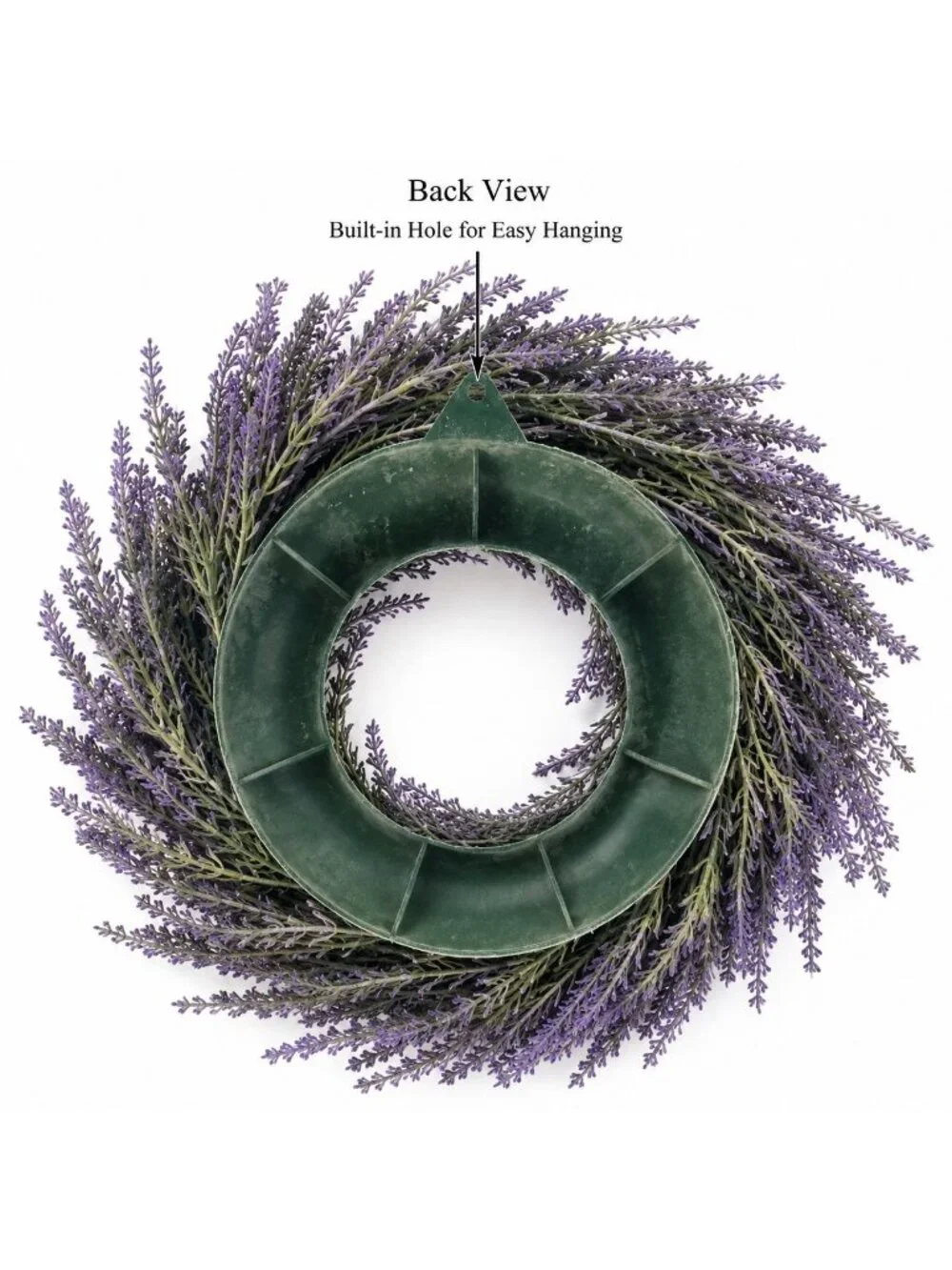 12 Inch Lavender Wreath, Spring Wreath, Summer Wreath, Lavender Door Wreath, Can